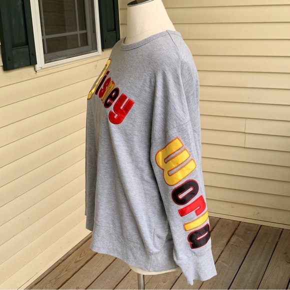 Walt Disney World Spirit Jersey Plus Size 3X Gray Red Yellow Mickey Sweatshirt - Picture 5 of 10